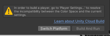 Switch Platform button